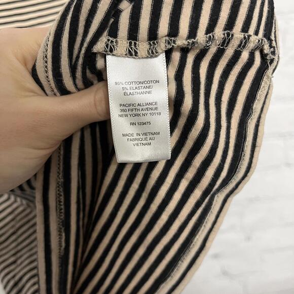 Jones New York tan and black striped quarter sleeve boat neck top size s - Picture 6 of 6